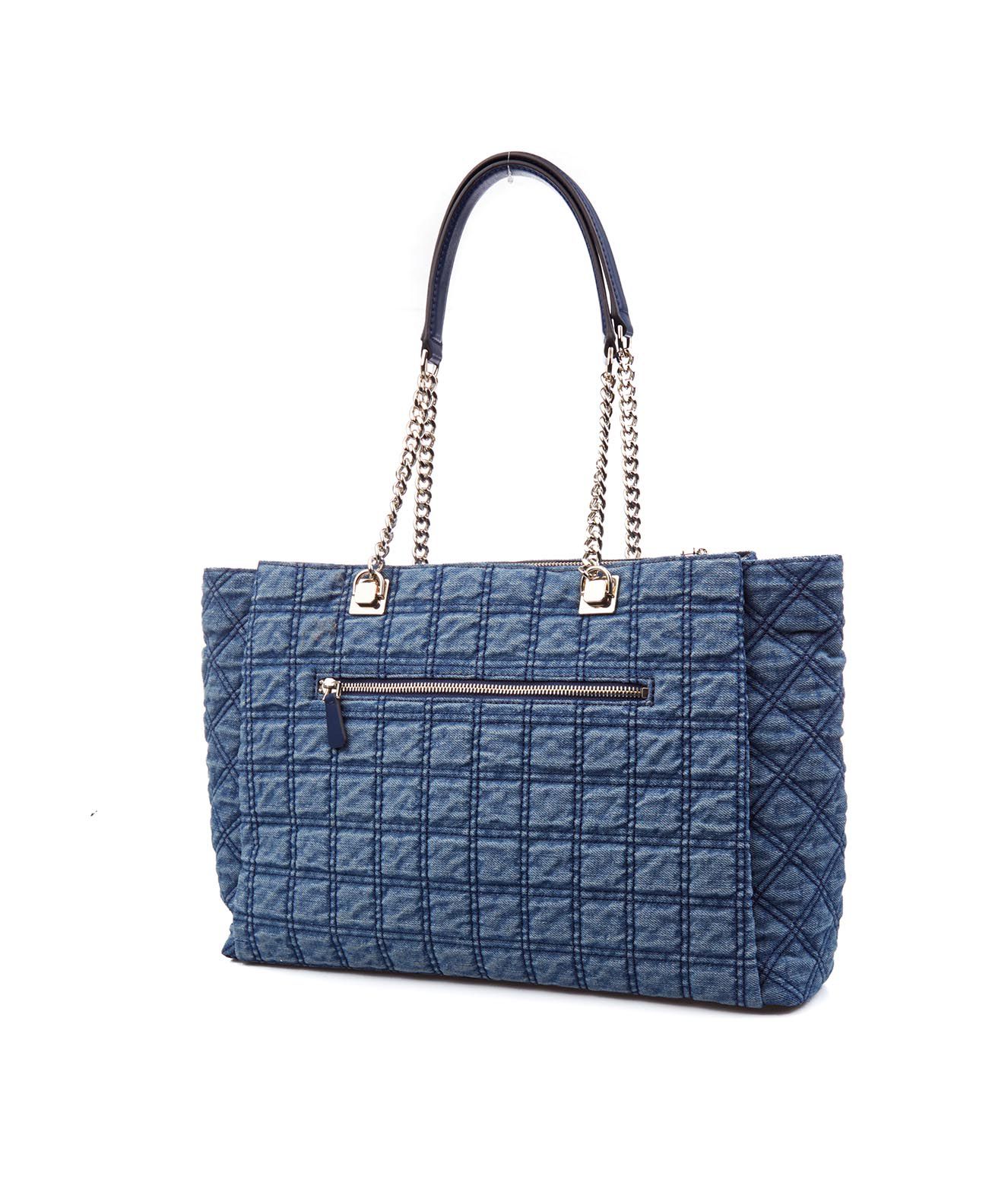 GUESS Women's Bags Shopper Blue Leather NIB Authentic | eBay