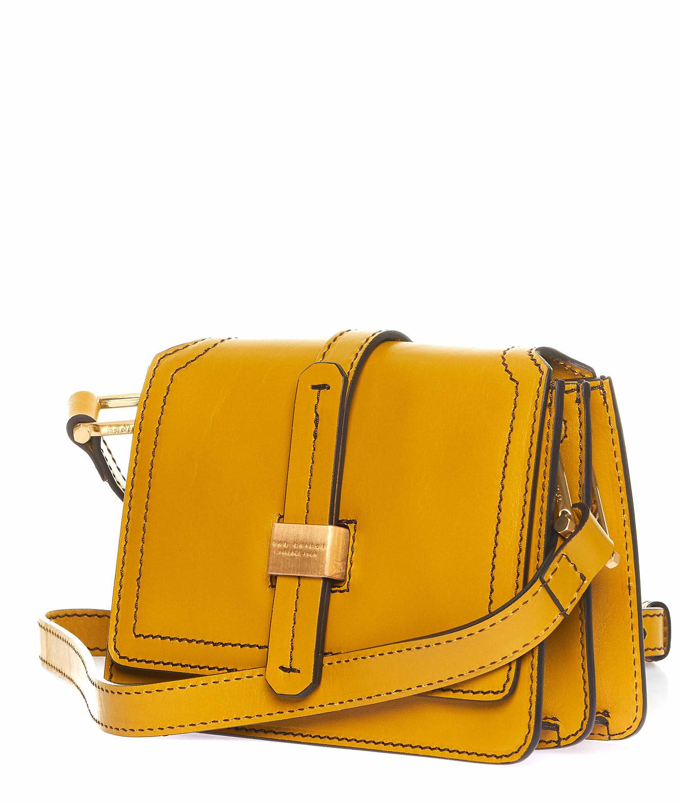 THE BRIDGE Women's Bags Cross Body Yellow Leather NIB Authentic | eBay